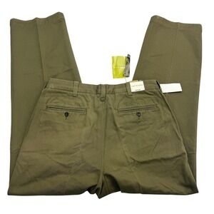 Gap Khakis Pants Mens 34x32 Green Cotton Flat Front Clean Cut Straight Y2K 2000